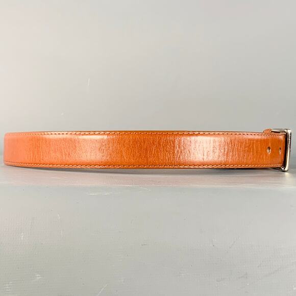 ALDEN Size 32 Brown Silver Leather Belt - Picture 2 of 9